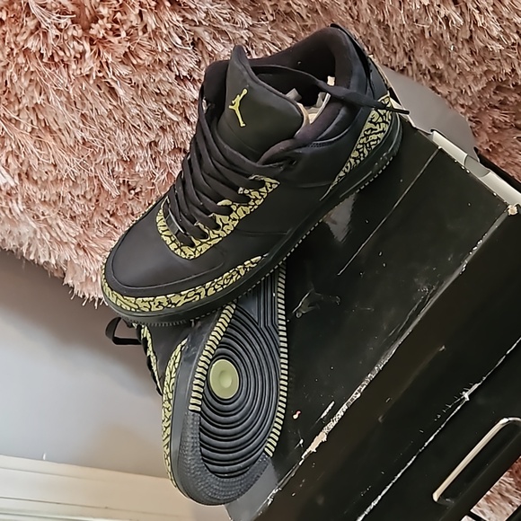 AIR JORDAN FUSION 3 AJF 2008 BLACK/SCENERY GREEN 333300 031 NEW DEADSTOCK - Picture 3 of 4